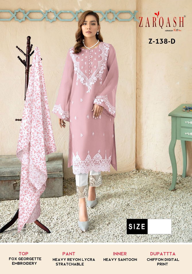 Zarqash Z 138 Readymade Pakistani Suits Catalog
